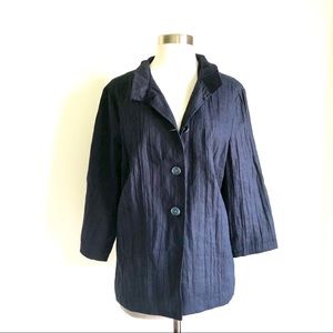 Coldwater Creek Navy Blue Lightweight Jacket 16 NWT